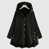 Jelena – Pletená tunika s kapucí a ozdobnými knoflíky