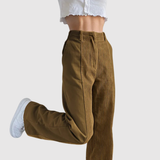 Mira – Pohodlné velurové kalhoty s volným střihem