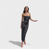 Carmen | Bezrukávové saténové šaty