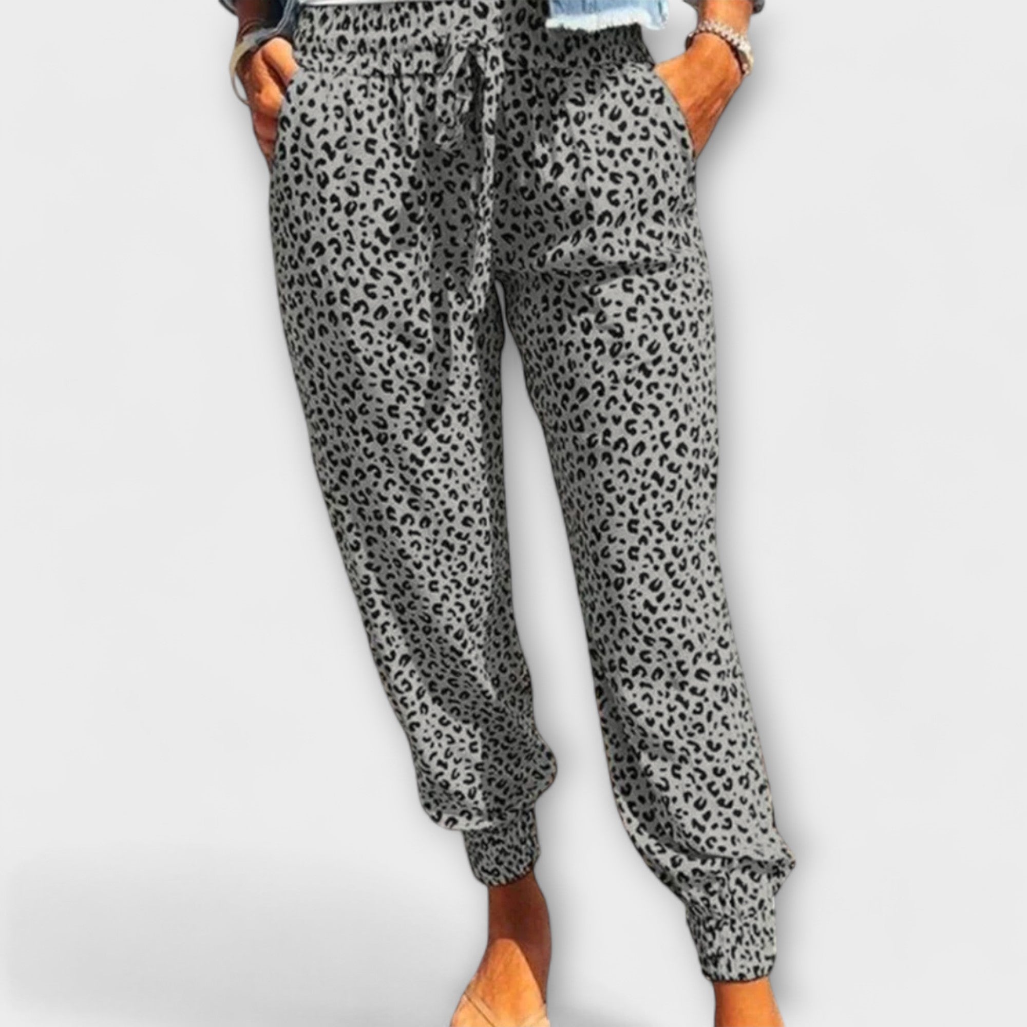 Feli - Leopard Print Wide-Leg Trousers
