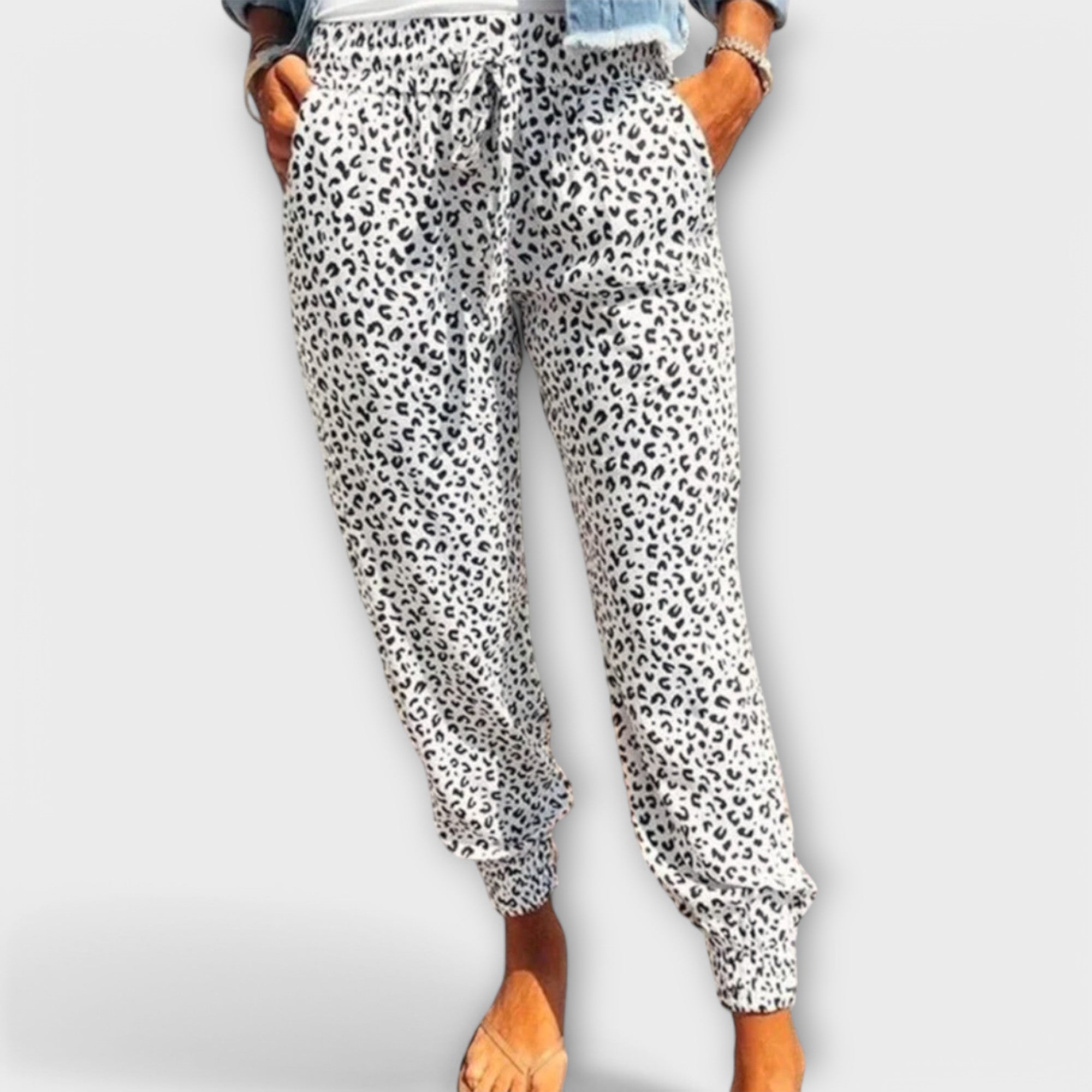 Feli - Leopard Print Wide-Leg Trousers