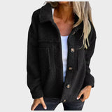 "Eva - měkká fleecová bunda s knoflíky" can be rewritten as "Eva - měkká fleecová bunda s dekorativními knoflíky".