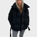 Maja - Krátká puffer bunda se stahováním v pase