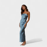 Carmen | Bezrukávové saténové šaty