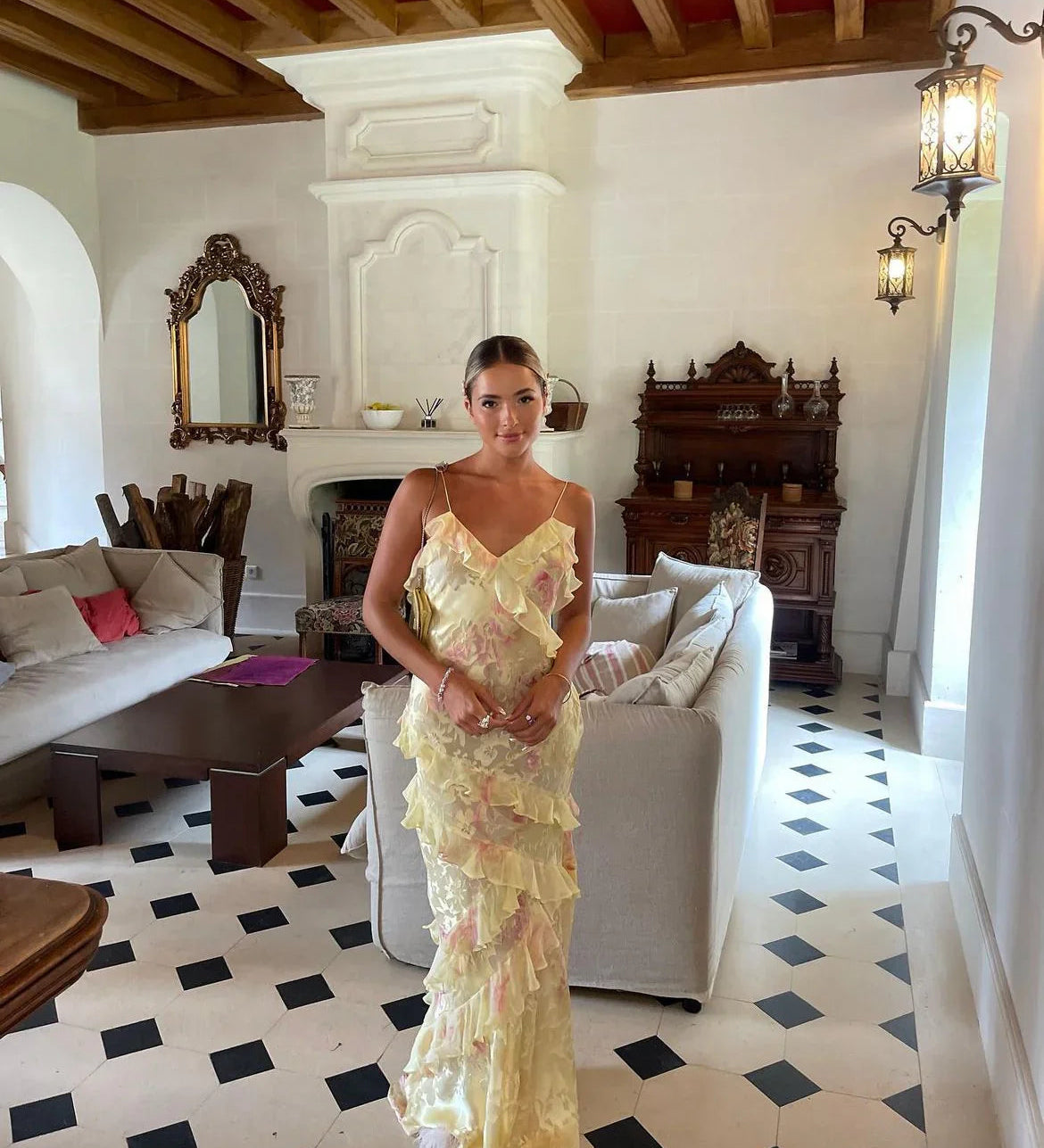 Julieta | Dlouhé volánové šaty – Elegantní a romantické