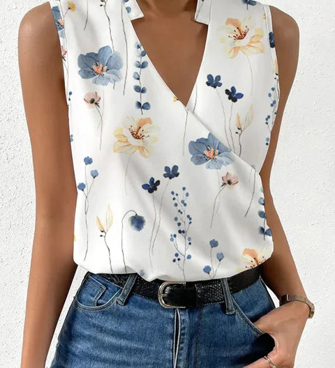 Salete | Hladký dámský top s V-výstřihem