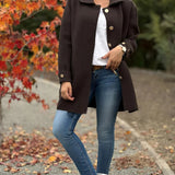 MOANA | Oversized Klasický Kabát s Knoflíkem