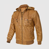 Dorian – Elegantní kožená bunda s odnímatelnou kapucí