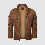 "Dorian – Kožená bunda s vlněnou podšívkou" could be rewritten as "Dorian – Kožená bunda s teplou vlněnou podšívkou".