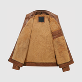 "Dorian – Kožená bunda s vlněnou podšívkou" could be rewritten as "Dorian – Kožená bunda s teplou vlněnou podšívkou".