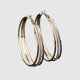 Elisa – Vintage zlaté náušnice s třpytem