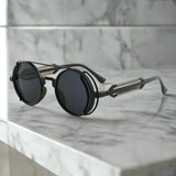 Alex – Kulaté retro sluneční brýle s barevnými skly