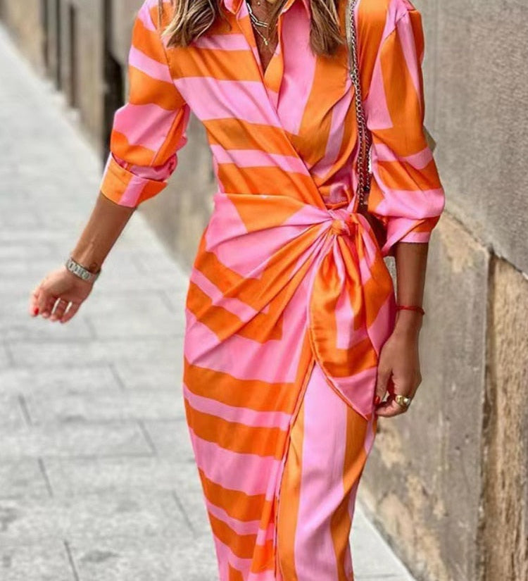 Louisa | Letní Zavinovací Šaty s Jemným Límcem