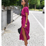 Amelie – Pohodlné midi šaty s květinovým vzorem a nastavitelným střihem