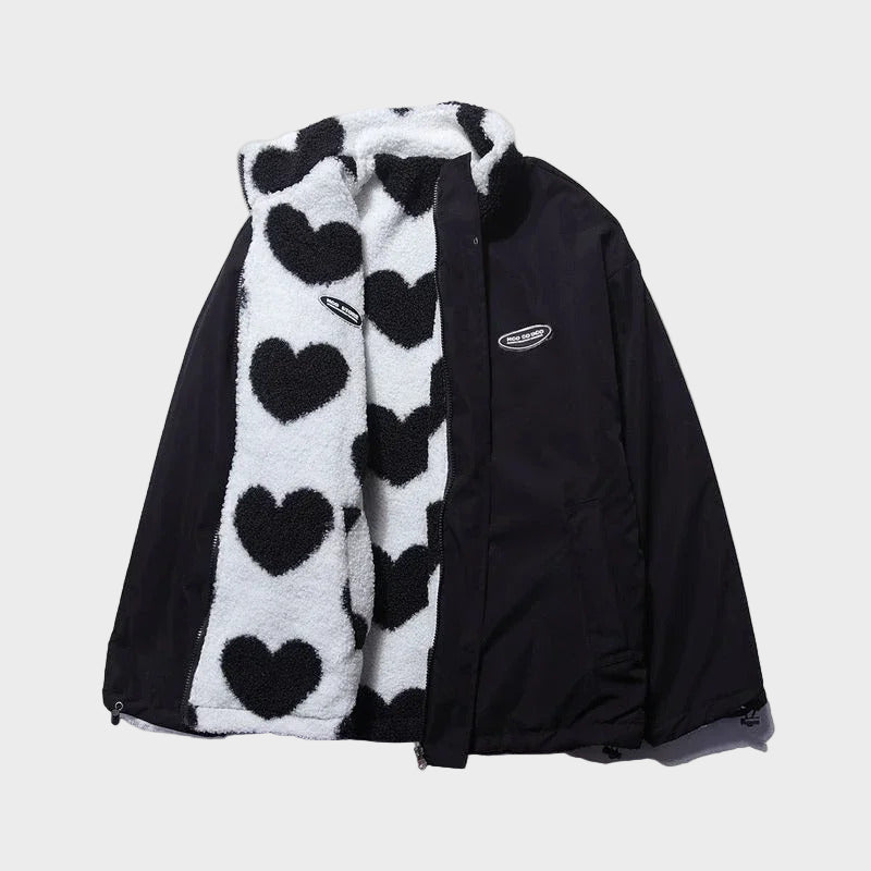 Zala - Otočná bunda srdíčkového designu