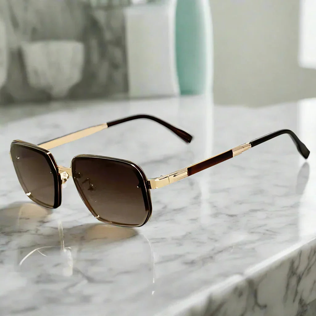 Alex – Sluneční brýle s kovovým čtvercovým rámem