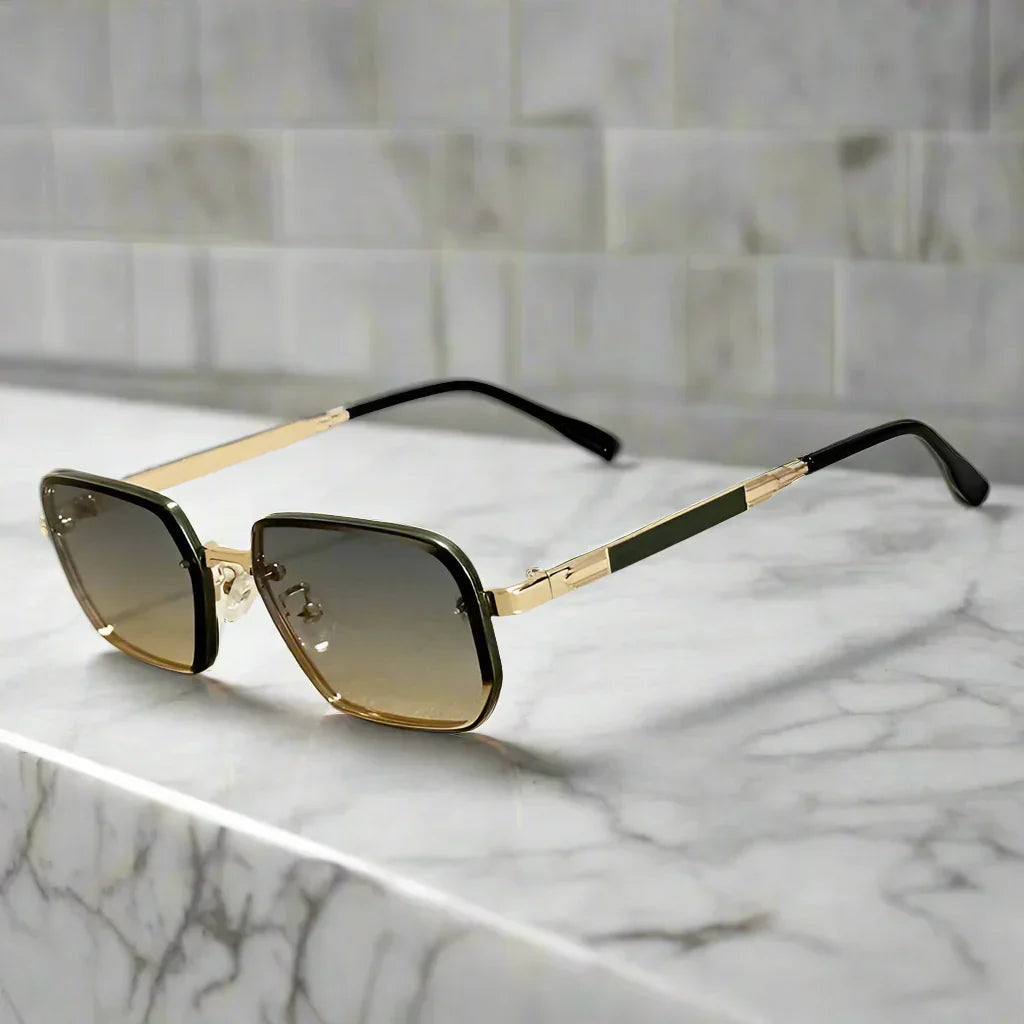 Alex – Sluneční brýle s kovovým čtvercovým rámem