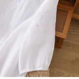 Kissina | Vyšívaná blůza z bavlny a lnu