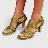 Teodora - Retro Stylové Sandály na Podpatku