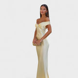 Bárbara | Maxi šaty z hedvábného saténu s odhalenými zády