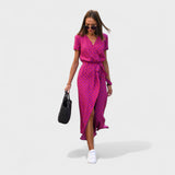 Boho Chic Růžové Šaty Lírio