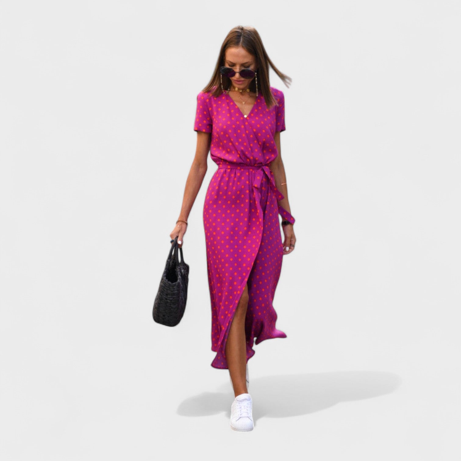 Boho Chic Růžové Šaty Lírio