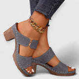 Teodora – Ortopedické sandály s širokým podpatkem pro maximální pohodlí