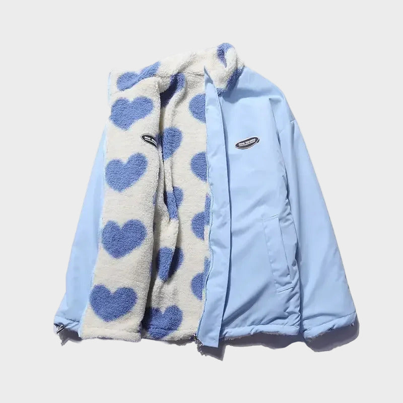 Zala - Otočná bunda srdíčkového designu