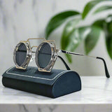 Alex – Kulaté retro sluneční brýle z kovu" can be rewritten as: "Alex – Kovové kulaté retro sluneční brýle