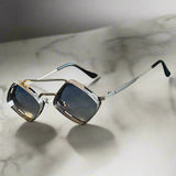 Alex – Sluneční brýle s hexagonálním rámem a zrcadlovými skly