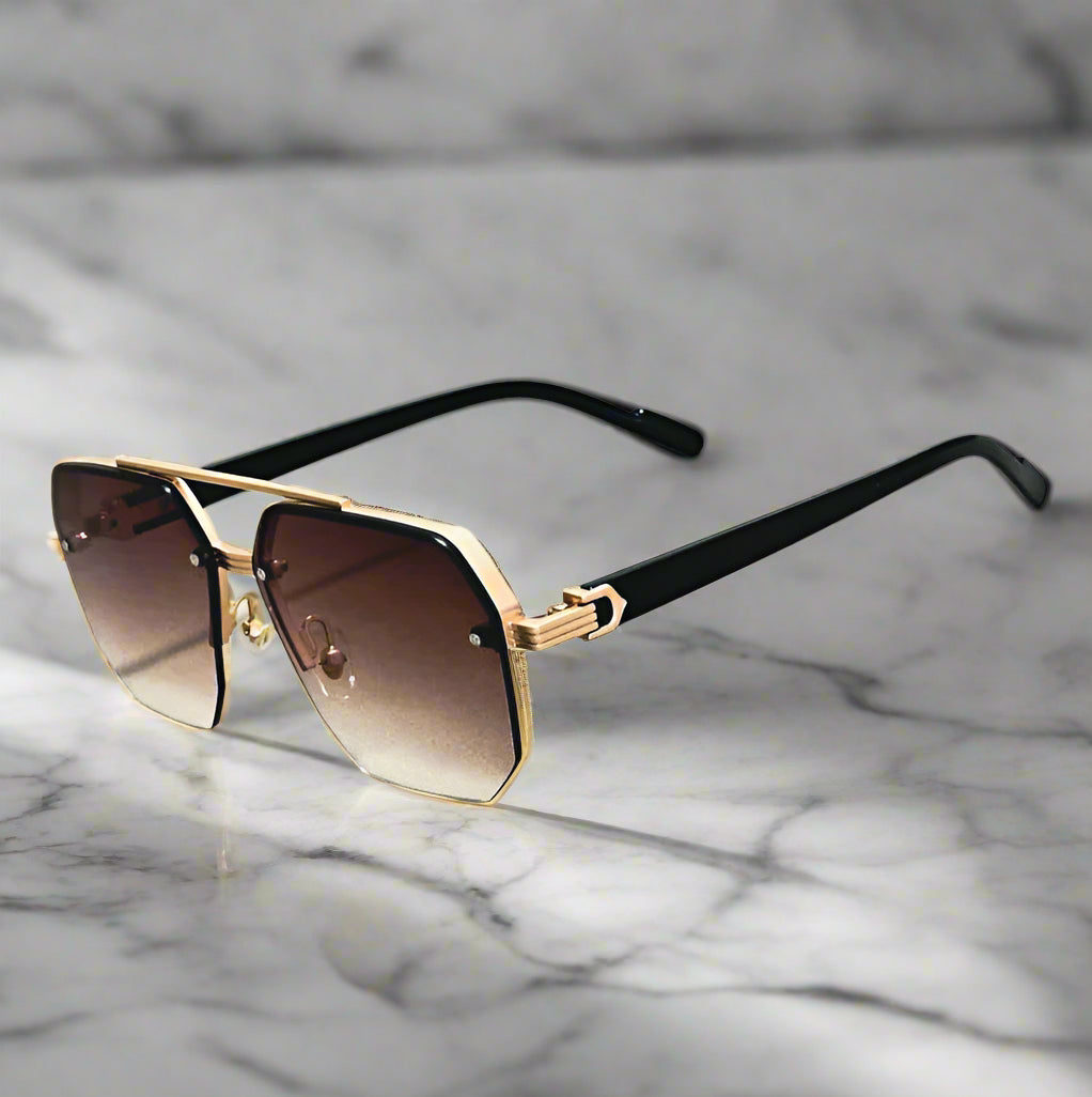 Alex – Kovové sluneční brýle ve čtvercovém designu