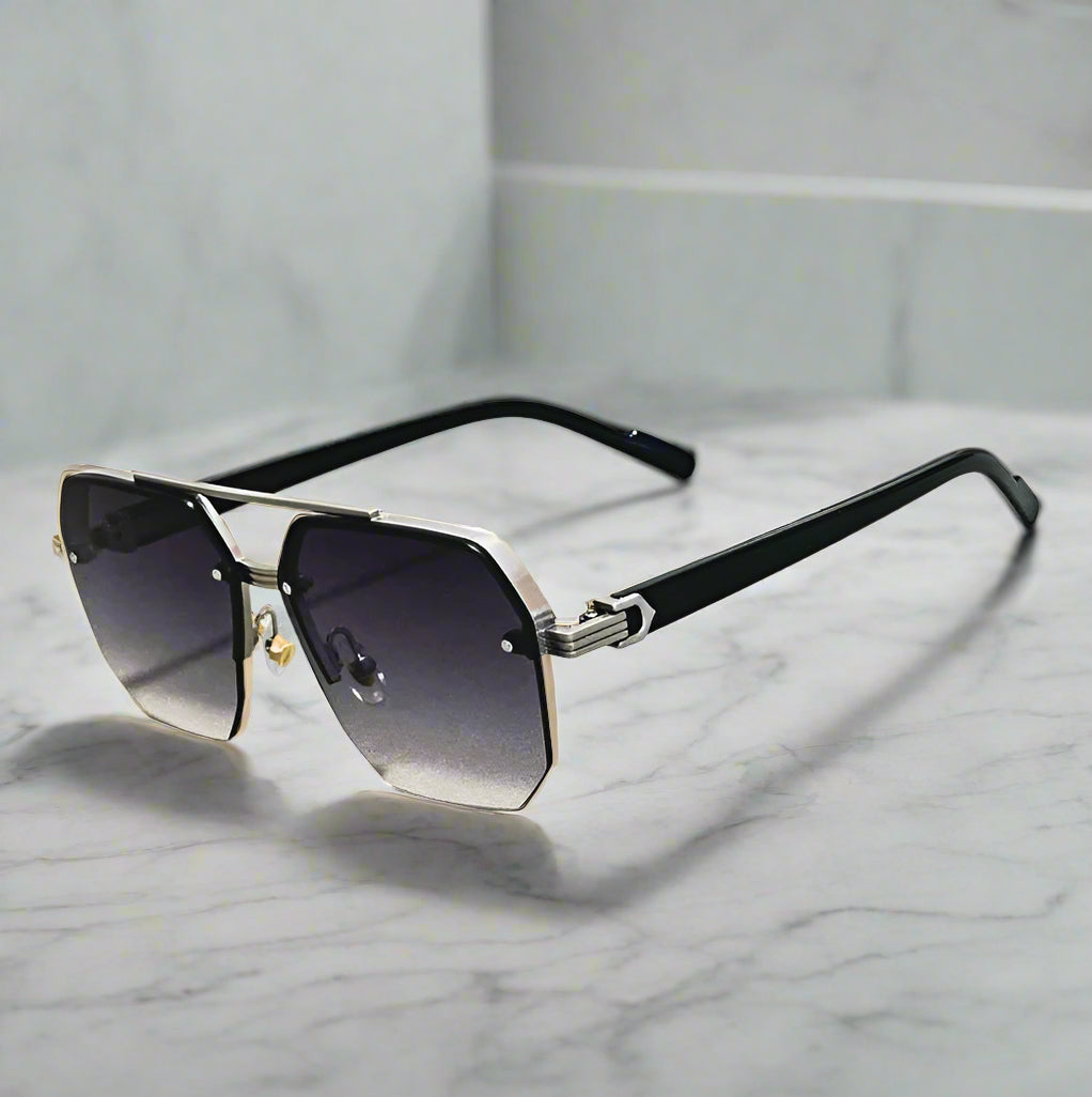 Alex – Kovové sluneční brýle ve čtvercovém designu
