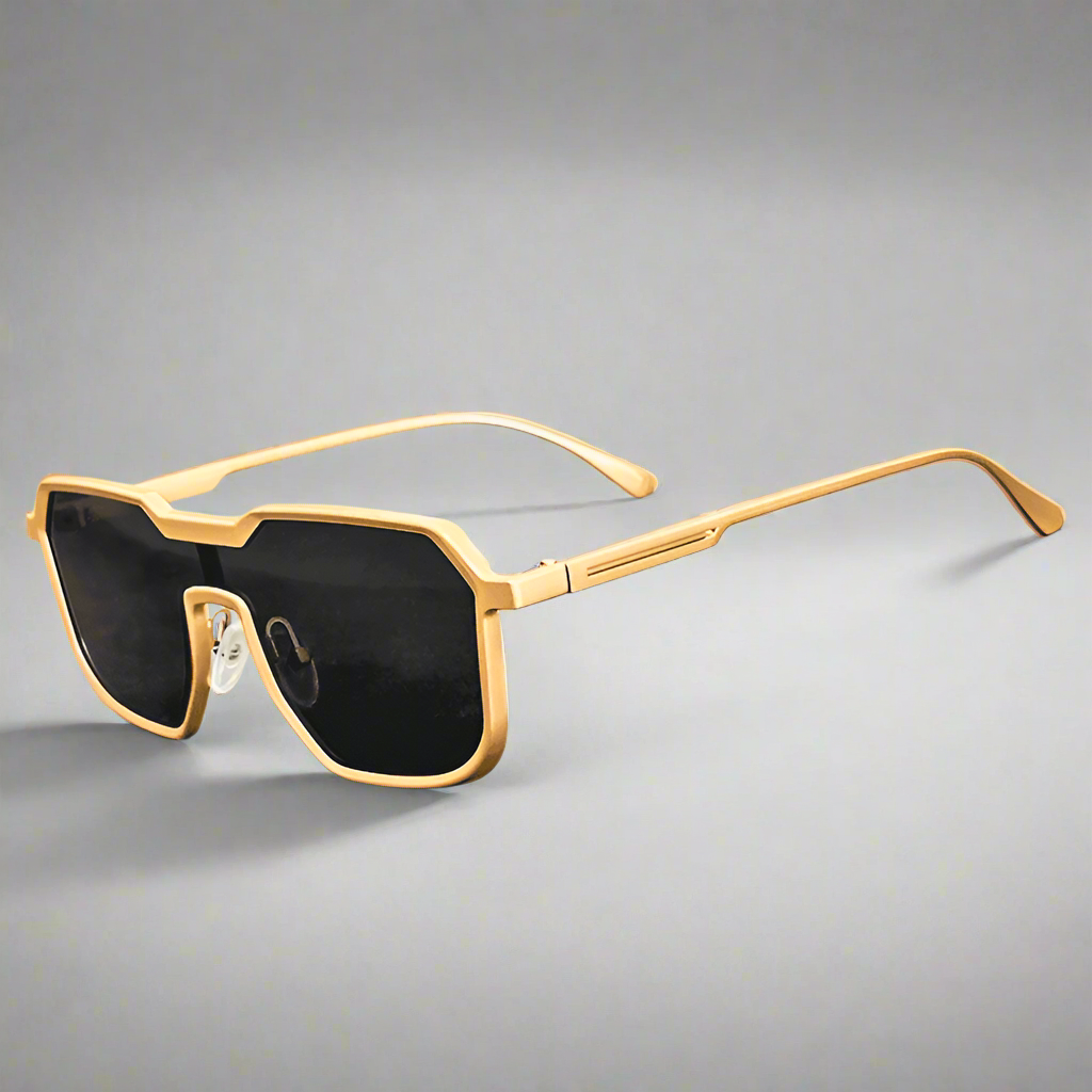 Alex – Obdélníkové sluneční brýle s kovovým rámem" can be rewritten as: "Alex – Kovové obdélníkové sluneční brýle