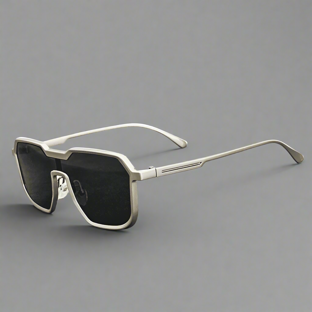 Alex – Obdélníkové sluneční brýle s kovovým rámem" can be rewritten as: "Alex – Kovové obdélníkové sluneční brýle