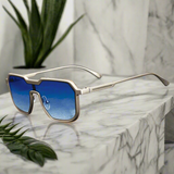 Alex – Obdélníkové sluneční brýle s kovovým rámem" can be rewritten as: "Alex – Kovové obdélníkové sluneční brýle