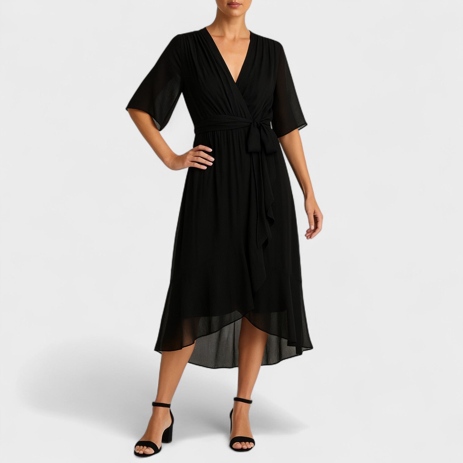 Yalina - Stylové šaty s regulovatelným pasem