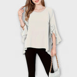 Aria - Ideální jarní blůza s kulatým výstřihem