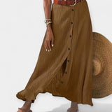 Long Semi-Sheer Skirt with Slit