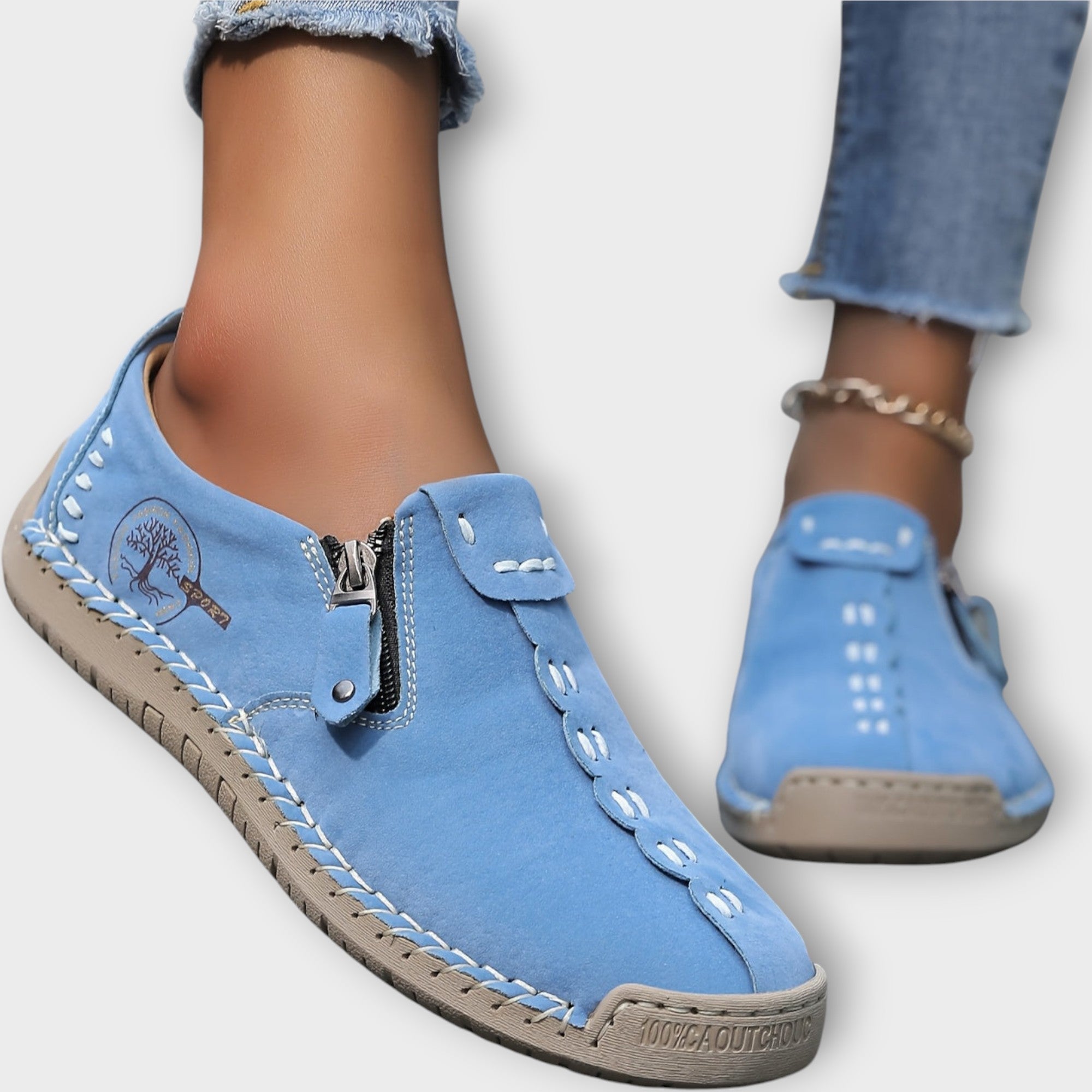 Měkké kožené slip-on mokasíny pro pohodlné nošení