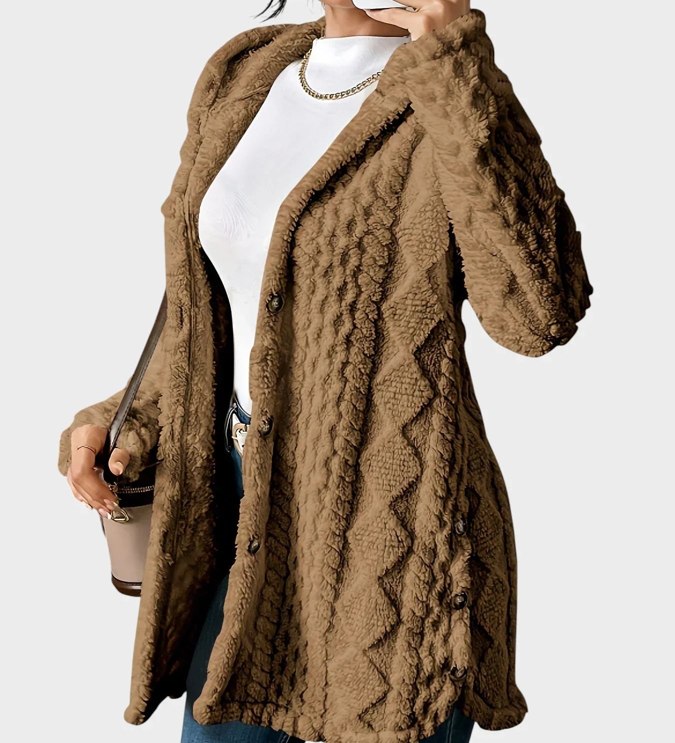 Vesna - Měkký kardigan s kapucí