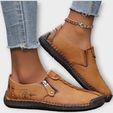 Měkké kožené slip-on mokasíny pro pohodlné nošení