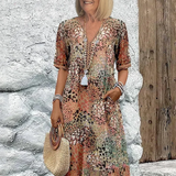 Lia | Dámské midi šaty z jemné tkaniny