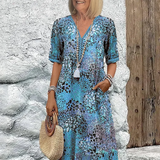 Lia | Dámské midi šaty z jemné tkaniny