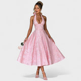 Effie - Midi šaty s texturou a V výstřihem