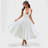 Effie - Midi šaty s texturou a výstřihem do V