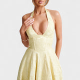 Effie - Midi šaty s texturou a V výstřihem