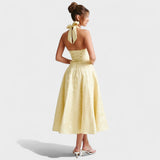 Effie - Midi šaty s texturou a V výstřihem