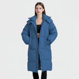 "Lana - Klasický dlouhý puffer kabát s kapucí" could be rewritten as "Lana - Dlouhý klasický puffer kabát s kapucí".