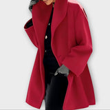 Jelena – Stylový dlouhý zimní kabát s volným střihem