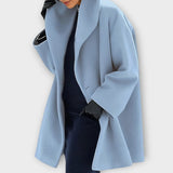 Jelena – Stylový dlouhý zimní kabát s volným střihem